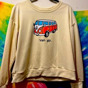 Womens Van Go tan colored long sleeve